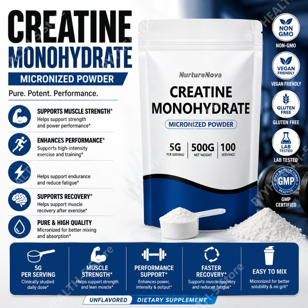 Creatine Monohydrate Powder - Micronized Creatine Monohydrate Powder 500g, 100