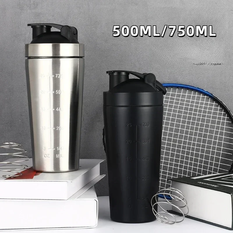 The Nutrition Fitness - Stainless Steel Protein Shaker Cup Portable