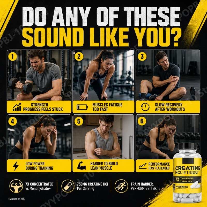 Creatine HCl 750mg 90 Capsules - The Nutrition Fitness recension och pris