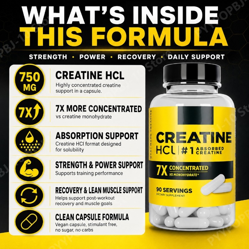 Creatine HCl 750mg 90 Capsules - The Nutrition Fitness recension och pris