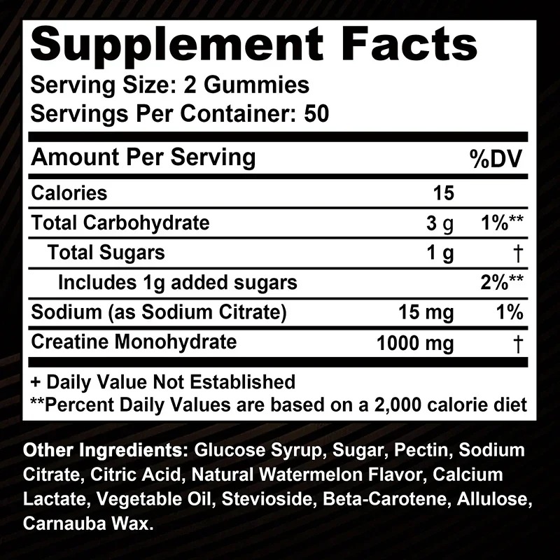 Creatine Monohydrate Gummies - - Creatine Monohydrate Powder recension och pris