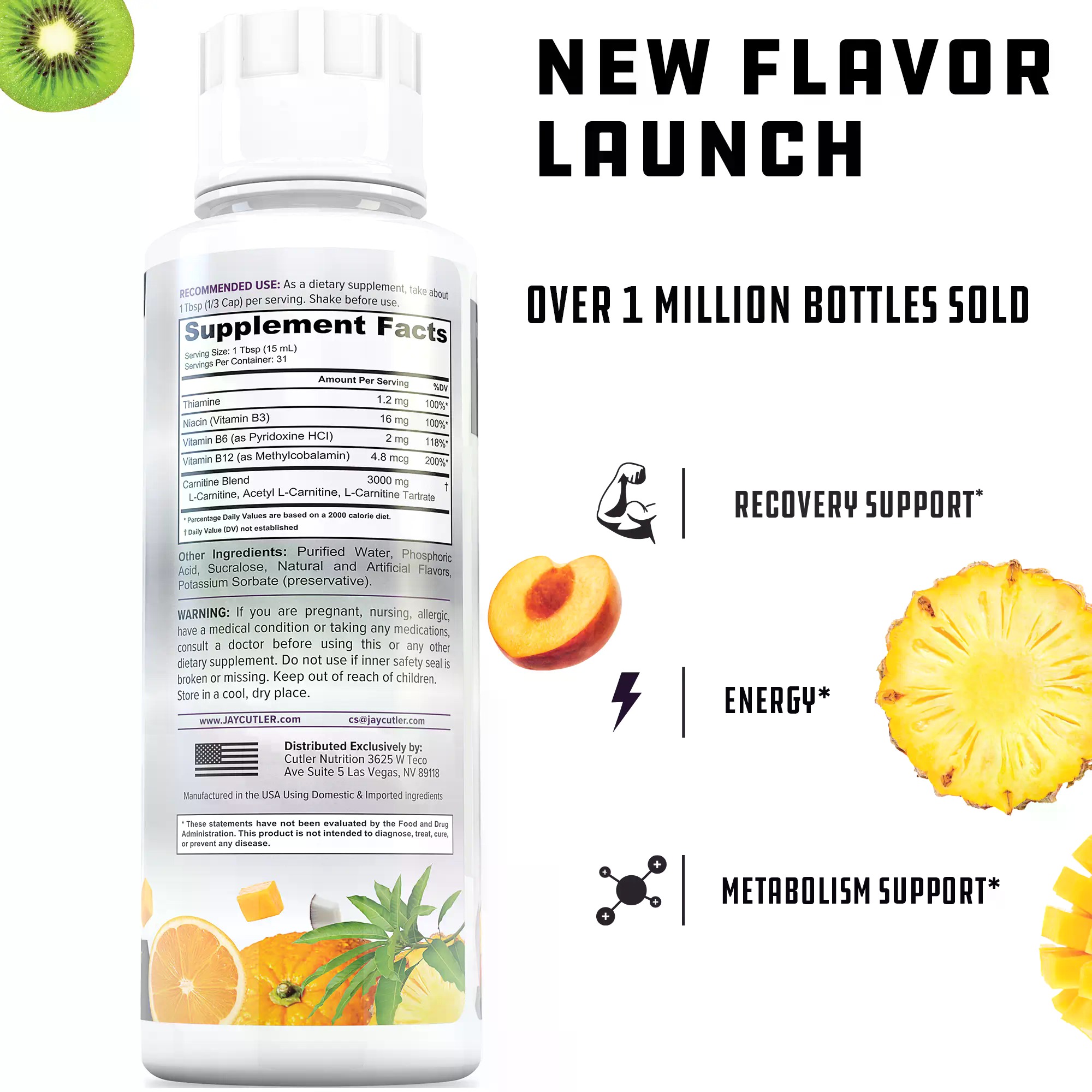 Cutler Nutrition Liquid Carnit - Fitness Nutrition Energy recension och pris