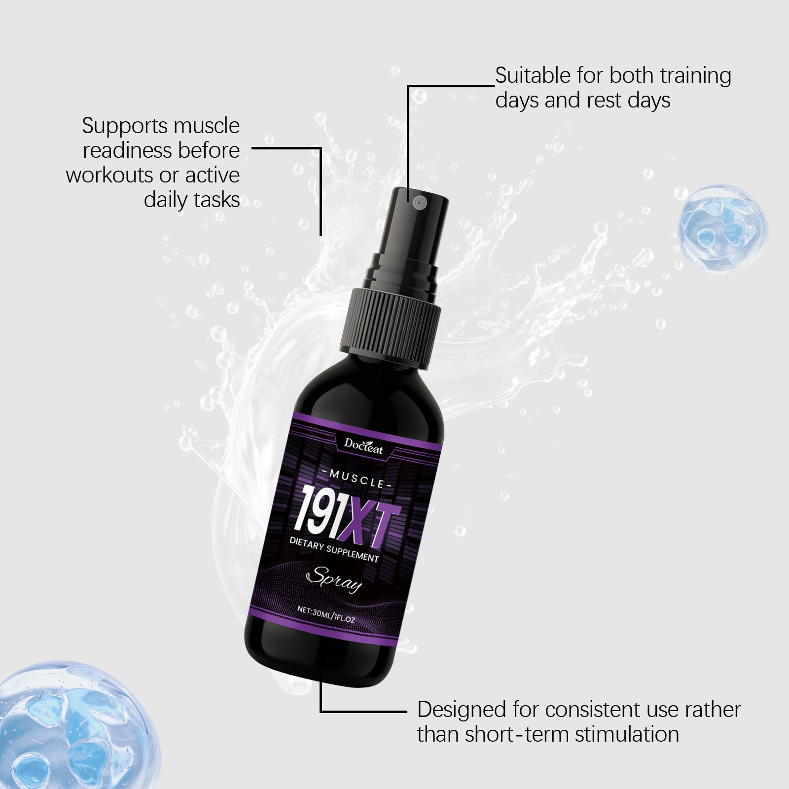 Muscle Growth Spray Enhance Ph - Fitness Nutrition Energy recension och pris