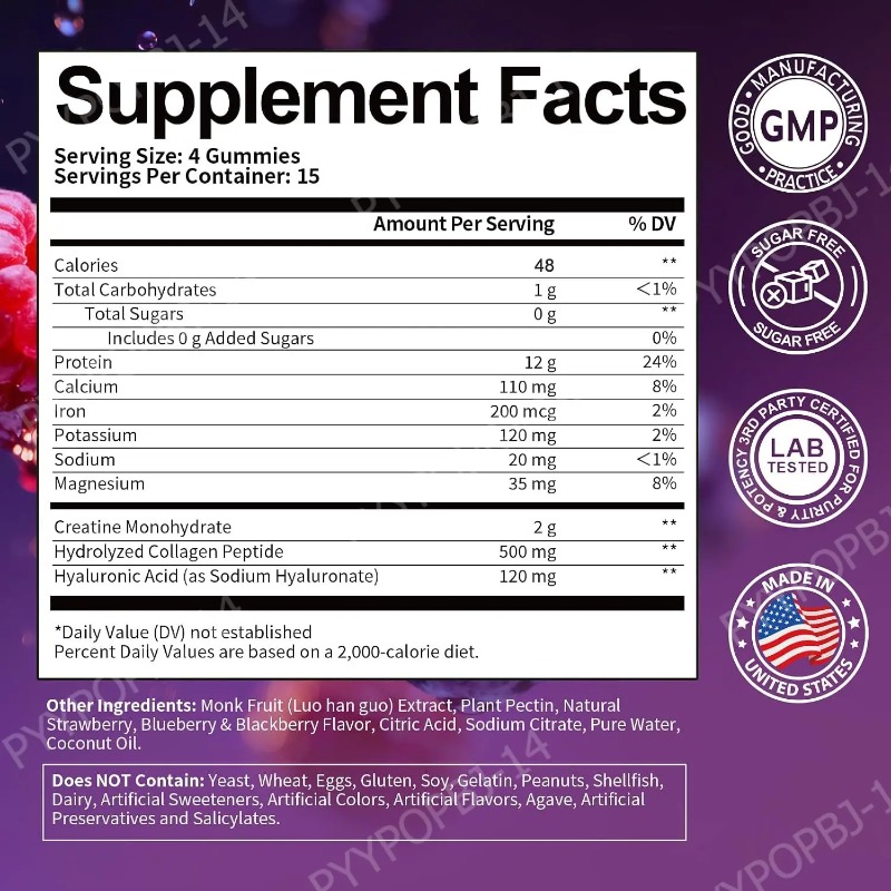Protein Gummies with Whey Crea - Fitness Nutrition Energy recension och pris